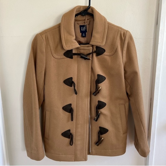 GAP Jackets & Blazers - GAP Women's Camel Toggle Pea Coat